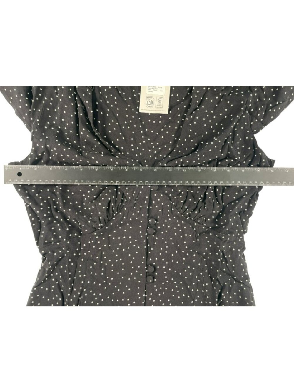 Nobodys Child Avery Black Polka Dot Midi Slit Casual Everyday Dress Sz US 6 NEW - Picture 10 of 10